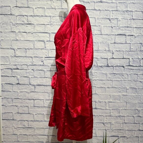 Victoria's Secret Victoria Secret Red Satin Kimino Robe Vs Lingerie - Picture 3 of 10